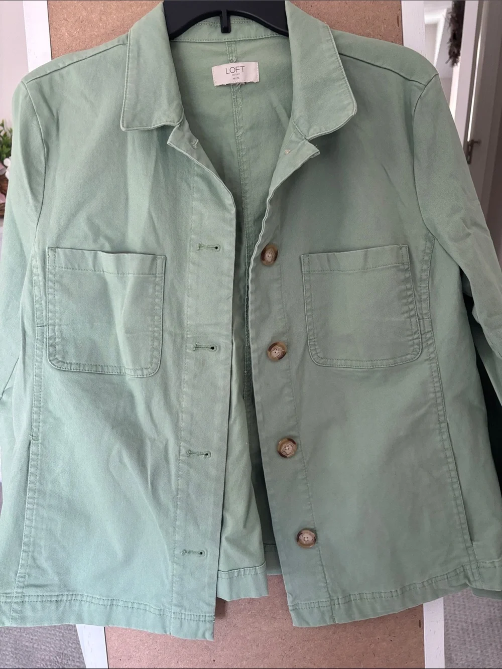LOFT Light Mint Utility Jacket - Picture 1 of 2